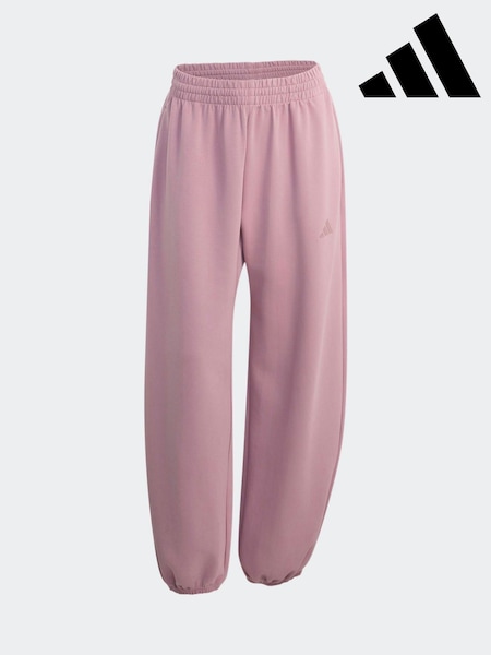 Mauve Purple - Adidas Soft Lux Loose Joggers