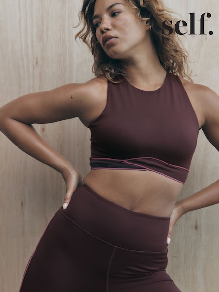 Fudge - Self. High Impact Contrast Detail Sports Bra