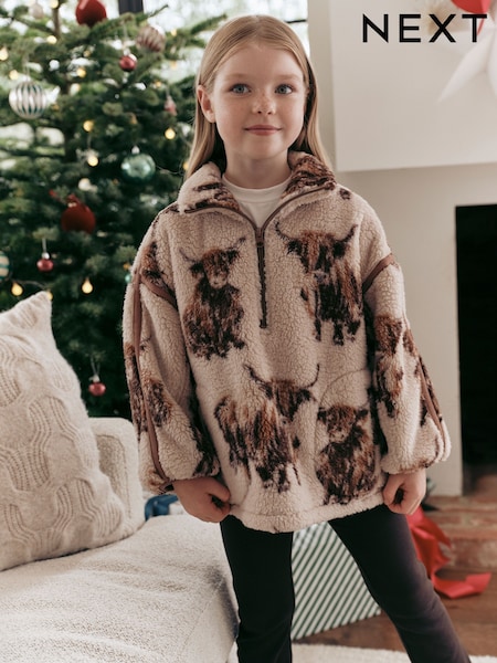 Hamish The Highland Cow - Borg Fleece Jacket (3-16yrs)