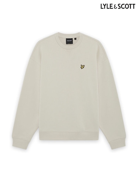 Grey - Regular Lyle & Scott Heavyweight Loopback Crewneck Sweatshirt