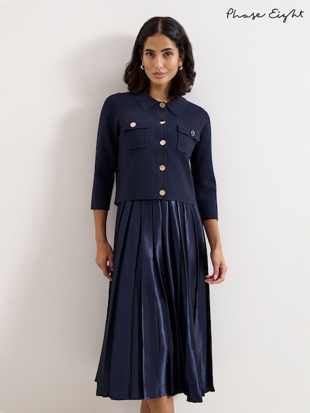 Blue - Phase Eight Penny Knit Dress