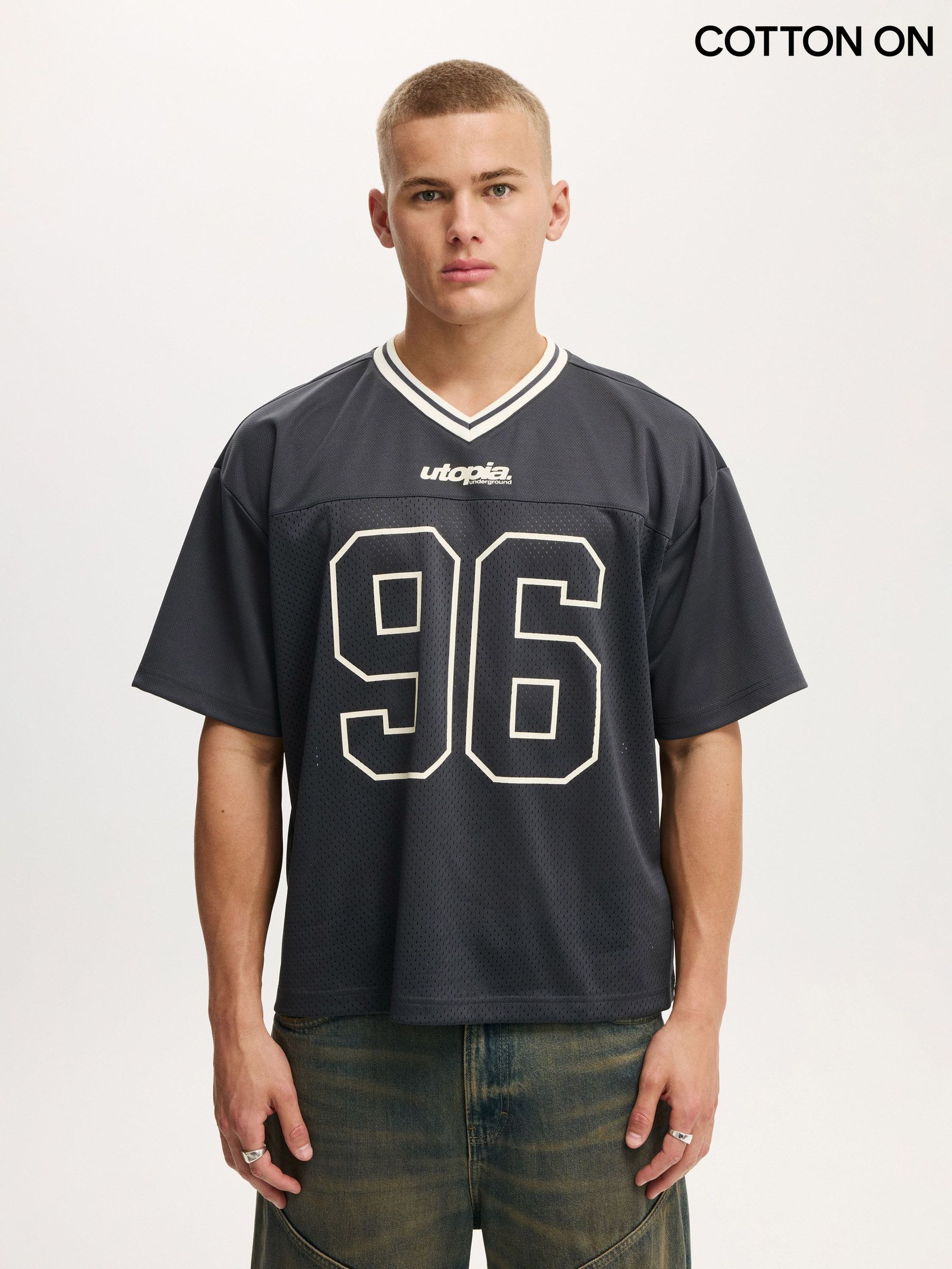 Buy Men's Tops Cotton On Graphic V-Neck Online | Next Ukraine
