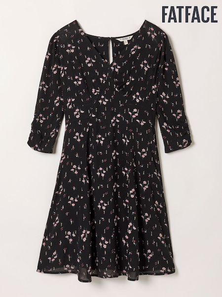 Black Roses - Fatface Spot Dress