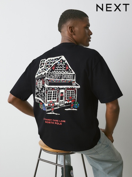 Black Gingerbread - Regular Christmas Graphic T-shirt