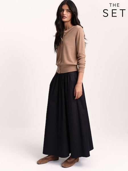 Navy - The Set Maxi Skirt