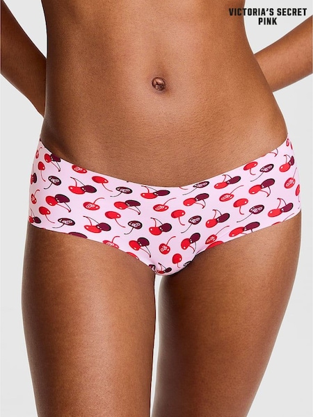 Pink Tulip Cherry Print - Victoria's Secret Pink No Show Knickers