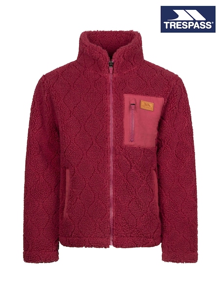 ורוד - Trespass Southford Pocket Detail Full Zip Fleece