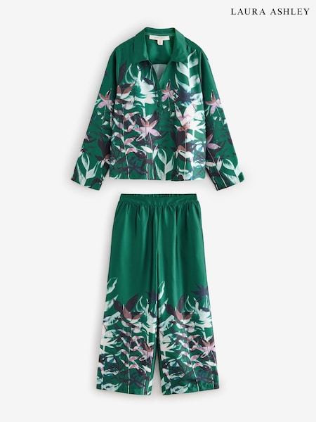 Green - Laura Ashley Alderwick Satin Pyjamas Set