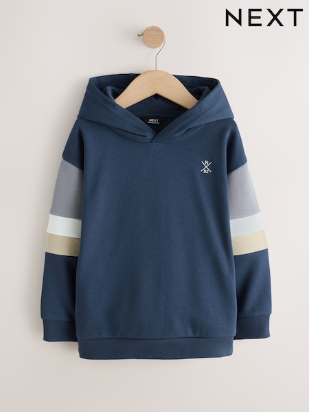 Blue - Colourblock Hoodie (3-16yrs)