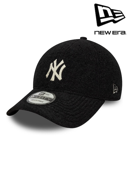 Preto - Regular New Era Winter Borg 9forty New York Yankees Cap