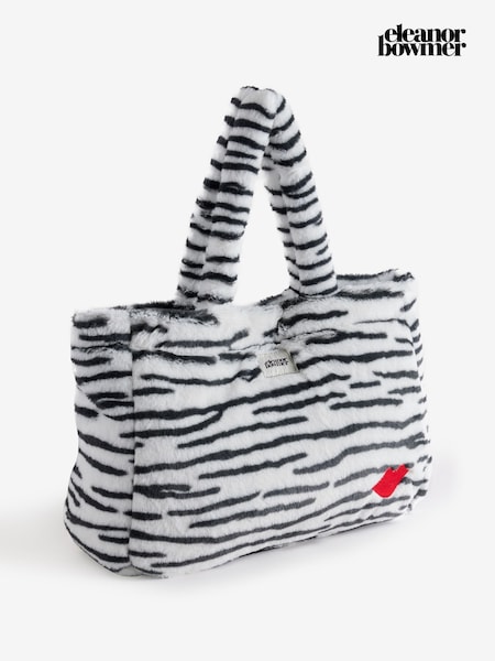 Zebra - Eleanor Bowmer Fur Tote Bag