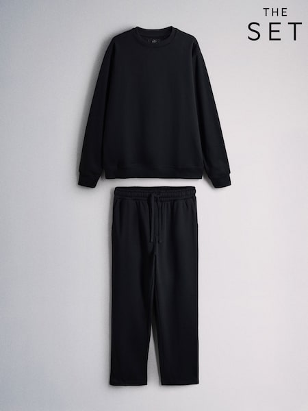 Black - Regular The Set Brushed Sweat Co-ord Set