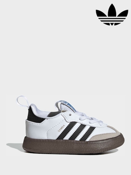 White - Adidas Originals Samba Quickon Trainers