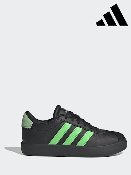 Black/Green - Adidas Vl Court 3.0 Trainers