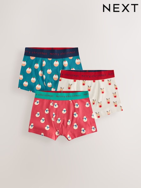 Multi Christmas Xmas - Christmas Printed Trunks (3-16yrs)