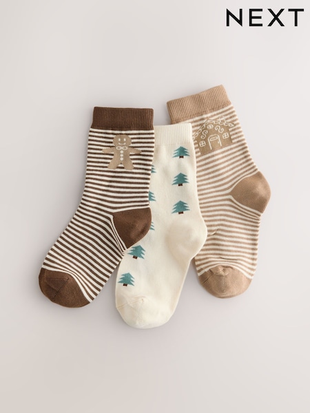 neutre - Lot de 3 chaussettes de Noël