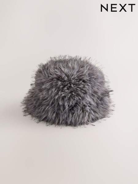 Grey Fur - Cloche Hat