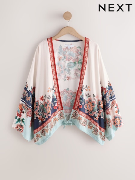 Çox çiçəkli çap - Tie Waist Cover-up