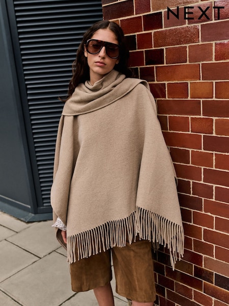 Oatmeal Fringe - Cape Cover-up