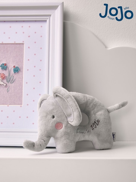 Jojo Maman Bébé Born In 2026 Elephant Rattle