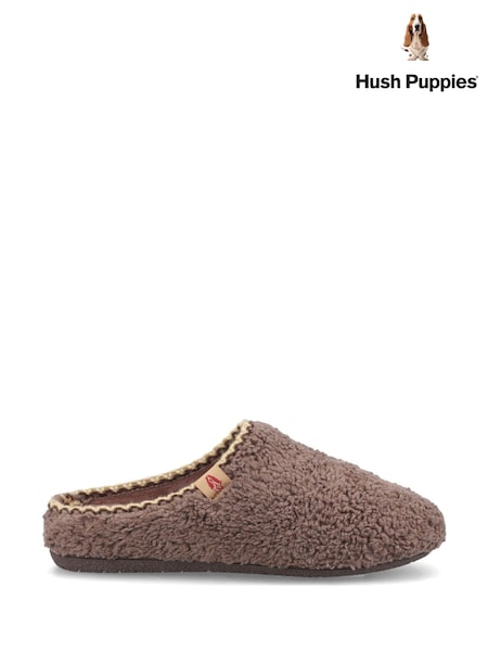 brown - Hush Puppies Good Slipper Teddy Mule