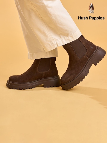 Brown - Hush Puppies Rose Chelsea Boots