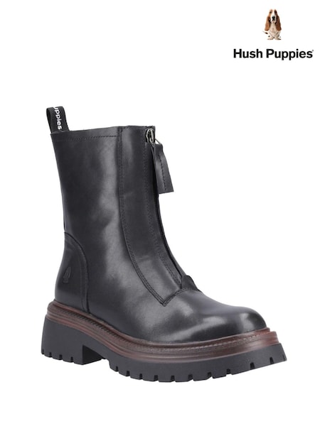 Black - Hush Puppies Roxanna Zip Boots