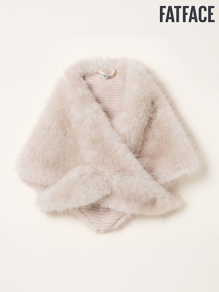 Slonovina - Fatface Faux Fur Triangle Scarf
