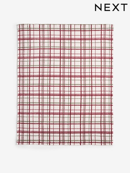 Cosy Check Fleece Throw
