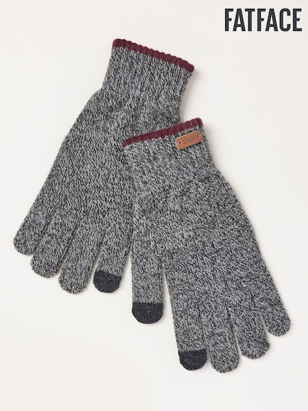Charcoal Grey - Regular Fatface Brushed Gloves