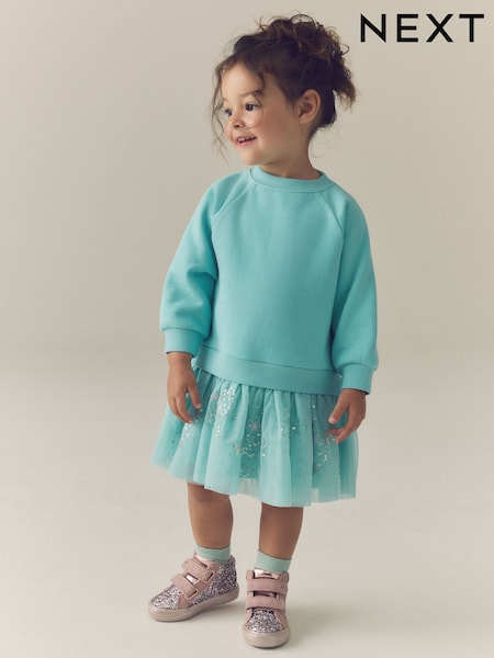 Ecru Moon - Long Sleeve Sweat Dress (3mths-7yrs)