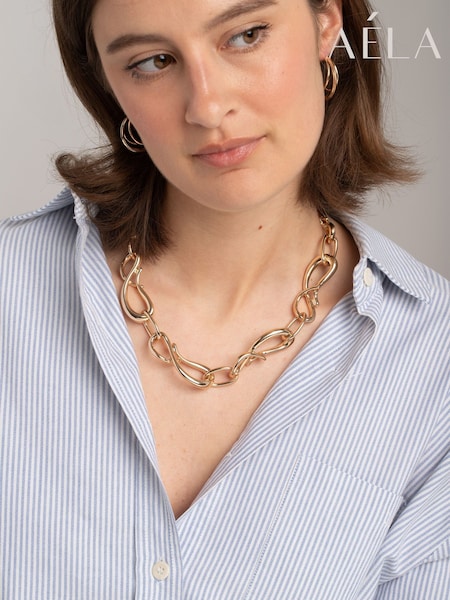 Gintong Tono - Twist Statement Chain Necklace