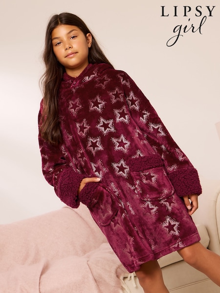 Burgundy Red - Lipsy Soft Touch Snuggle Hoodie (5-16yrs)