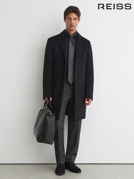 炭灰色 - Classic Fit Reiss Bold Wool Side-adjuster Suit Trousers