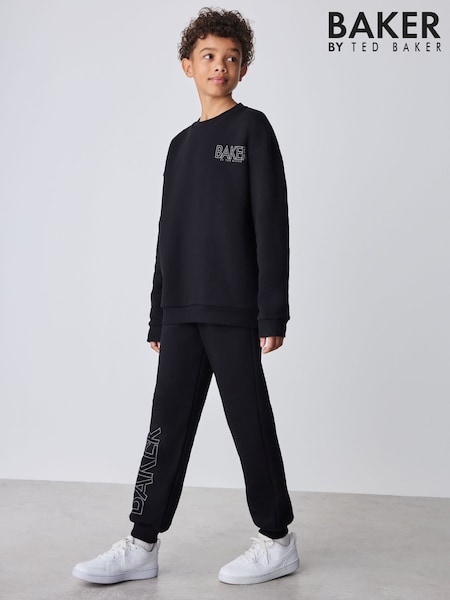 Musta folio - Baker by Ted Baker Oversized Graphic Collegepaita ja Verryttelyhousut Set