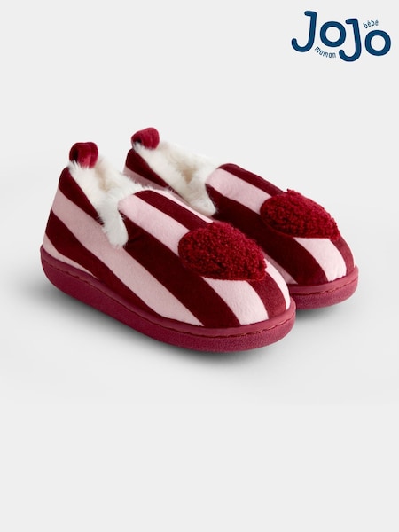레드 - Jojo Maman Bébé Heart Slippers