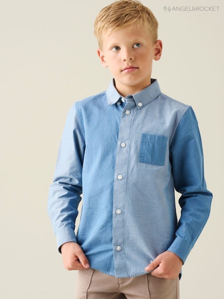 Blue - Angel & Rocket Jude Cut & Sew Chambray Shirt