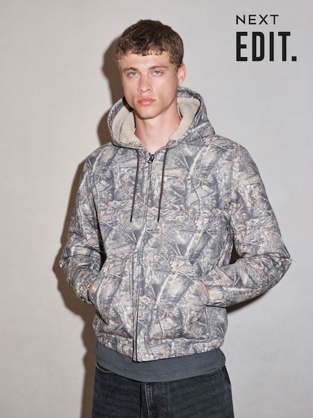 Khaki Realtree - Regular Edit Borg Lined Canvas Hooded Jacket