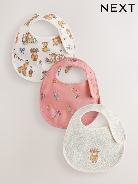 Pink/Green Hamish - Baby Bibs 3 Pack