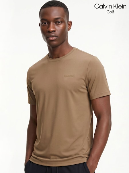 Песочный - Regular Calvin Klein Golf Urban Tech T-shirt