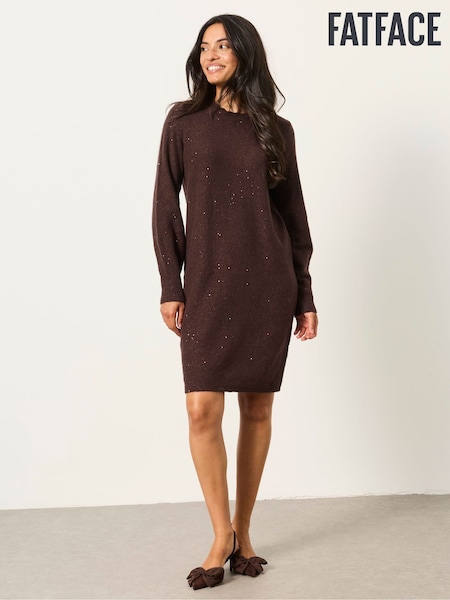 Chocolate Brown - Fatface Knitted Dress