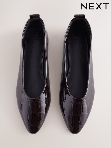 Chocolate Brown - Forever Comfort® Almond Toe Ballet Flats
