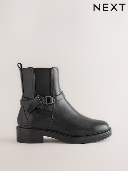 Black - Forever Comfort® Chelsea Knot Ankle Boots