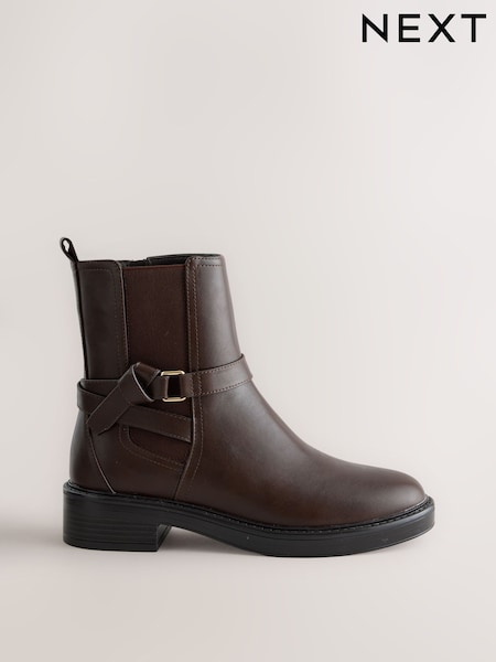Chocolate Brown - Forever Comfort® Chelsea Knot Ankle Boots