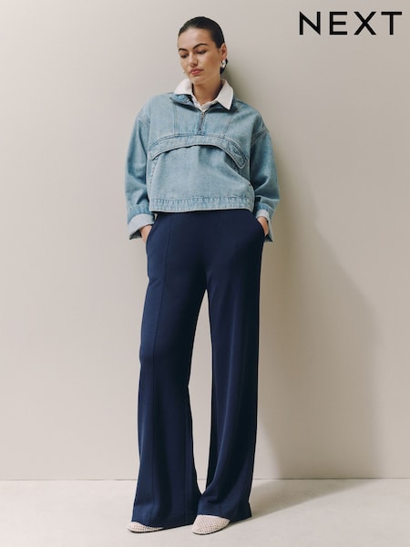 Azul marino/verde caqui - Pantalones de chándal de jersey de pernera ancha 2 Pack