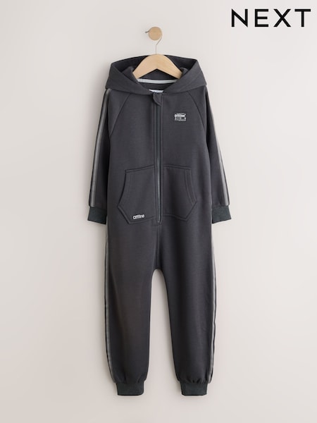Grey Offline Side Stripe - Fleece All-in-one (3-16yrs)