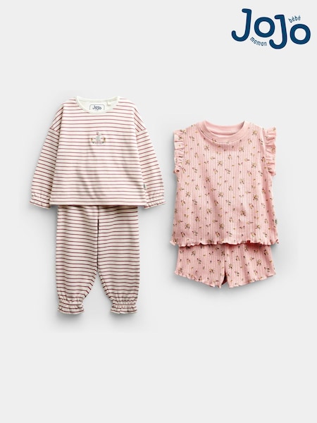 Conejito rosa - Jojo Maman Bébé 2-pack Jersey Pyjamas