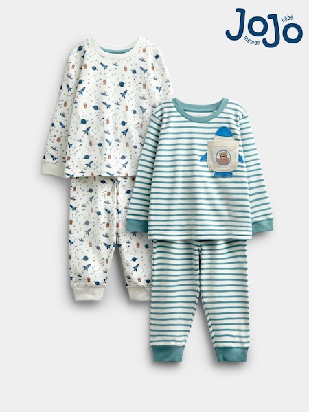 Көк аю - Jojo Maman Bébé 2-pack Jersey Pyjamas