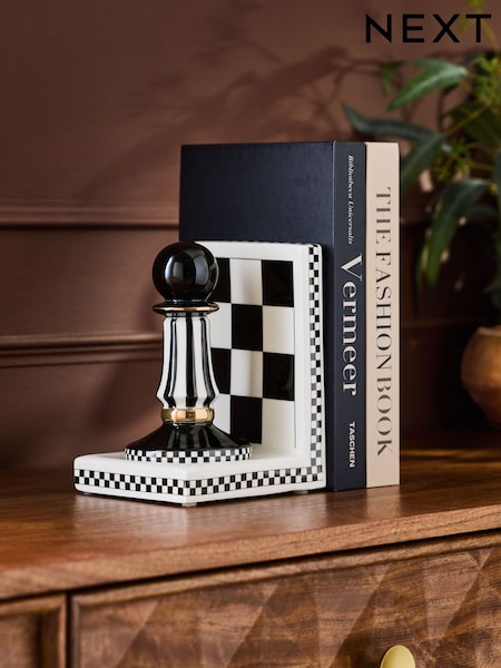 Pawn Chess Piece Ceramic Bookend
