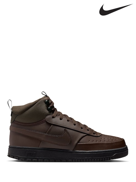 بني - Regular Nike Court Vision Mid Winterized Trainers